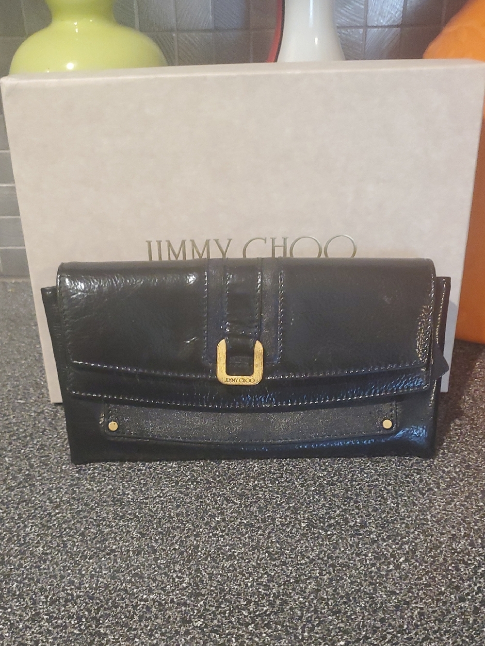 Jimmy Choo Black Leather Wallet